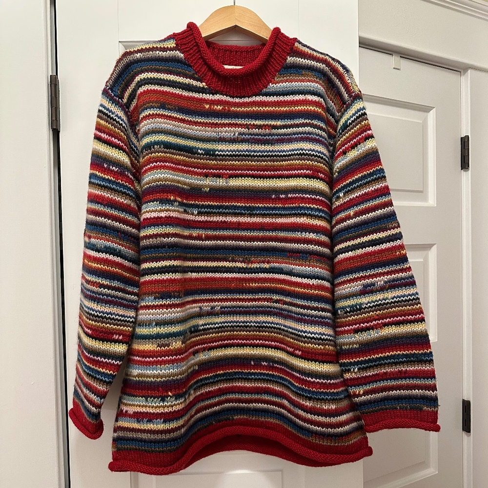 Talbots Multicolor Striped Crew Neck Sweater